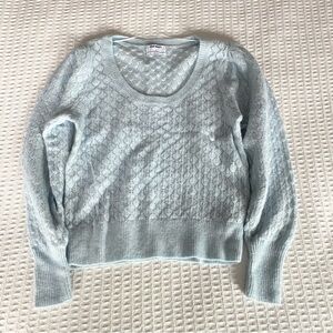 Old Navy Pointelle scoopneck Sweater glassy sea size small